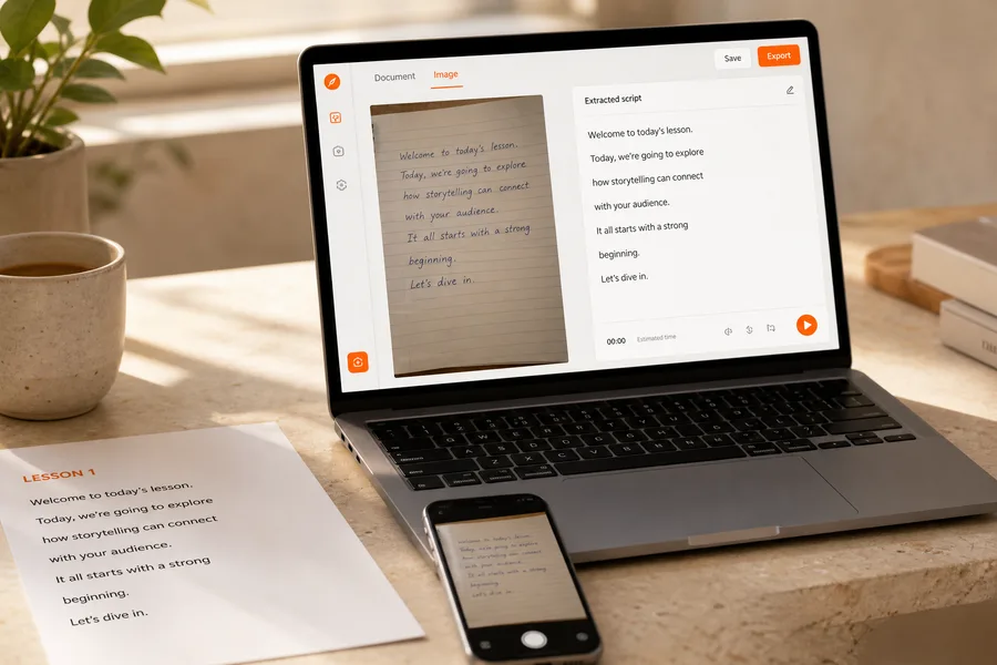 PDF และรูปภาพกลายเป็นโน้ตเทเลพรอมป์เตอร์